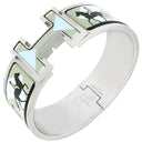 エルメス HERMES クリッククラック ブルー×マルチカラー GP エナメル ブレスレット シルバー金具 Hブレス 馬柄