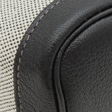 エルメス HERMES ガーデンパーティーTPM グレー×ブラック トワルアッシュ レザー 2WAYバッグ シルバー金具 ショルダー 斜め掛け