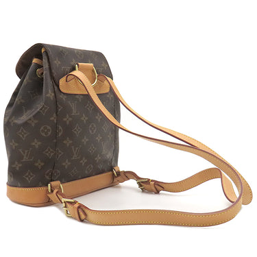 ルイヴィトン LOUIS VUITTON モンスリ MM M51136 モノグラム モノグラムキャンバス リュック・デイパック ゴールド金具 茶 バッグパック