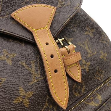 ルイヴィトン LOUIS VUITTON モンスリ MM M51136 モノグラム モノグラムキャンバス リュック・デイパック ゴールド金具 茶 バッグパック