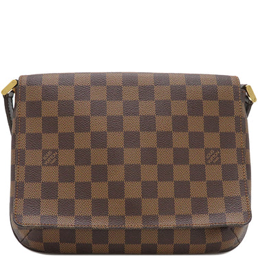 ルイヴィトン LOUIS VUITTON ミュゼットタンゴ N51301 ダミエエベヌ ダミエキャンバス ショルダーバッグ ゴールド金具 茶