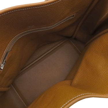 エルメス HERMES ヴィクトリアカバス32 ゴールド トリヨンクレマンス トートバッグ シルバー金具 茶