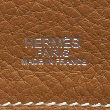 エルメス HERMES ヴィクトリアカバス32 ゴールド トリヨンクレマンス トートバッグ シルバー金具 茶