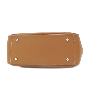 エルメス HERMES ヴィクトリアカバス32 ゴールド トリヨンクレマンス トートバッグ シルバー金具 茶