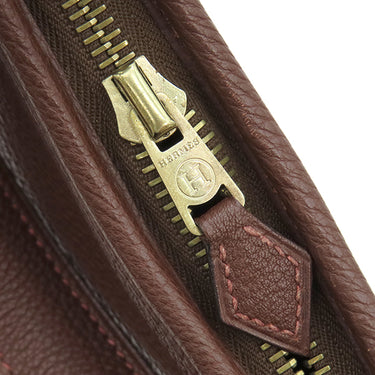 エルメス HERMES トリム 31 ブラウン トゴ ショルダーバッグ ゴールド金具 茶