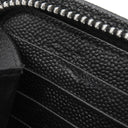 サンローラン SAINT LAURENT ラウンドファスナー長財布 534290 ブラック グレインレザー 長財布 シルバー金具 黒