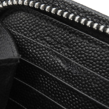 サンローラン SAINT LAURENT ラウンドファスナー長財布 534290  ブラック グレインレザー 長財布 シルバー金具 黒
