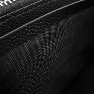 サンローラン SAINT LAURENT ラウンドファスナー長財布 534290 ブラック グレインレザー 長財布 シルバー金具 黒