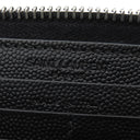 サンローラン SAINT LAURENT ラウンドファスナー長財布 534290  ブラック グレインレザー 長財布 シルバー金具 黒