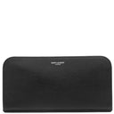 サンローラン SAINT LAURENT ラウンドファスナー長財布 534290  ブラック グレインレザー 長財布 シルバー金具 黒