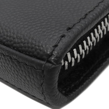 サンローラン SAINT LAURENT ラウンドファスナー長財布 534290  ブラック グレインレザー 長財布 シルバー金具 黒