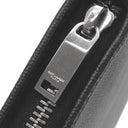 サンローラン SAINT LAURENT ラウンドファスナー長財布 534290 ブラック グレインレザー 長財布 シルバー金具 黒