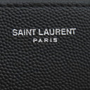 サンローラン SAINT LAURENT ラウンドファスナー長財布 534290  ブラック グレインレザー 長財布 シルバー金具 黒
