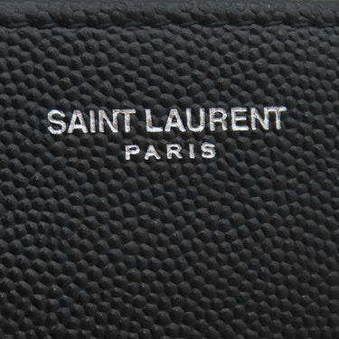 サンローラン SAINT LAURENT ラウンドファスナー長財布 534290  ブラック グレインレザー 長財布 シルバー金具 黒