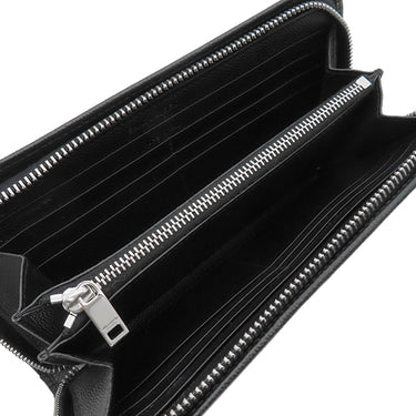 サンローラン SAINT LAURENT ラウンドファスナー長財布 534290 ブラック グレインレザー 長財布 シルバー金具 黒