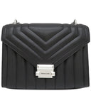 マイケルコース Michael Kors ホイットニー チェーンショルダー 35R4SWHL6U ブラック レザー ショルダーバッグ シルバー金具 黒 キルティング Vステッチ
