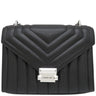 マイケルコース Michael Kors ホイットニー チェーンショルダー 35R4SWHL6U ブラック レザー ショルダーバッグ シルバー金具 黒 キルティング Vステッチ