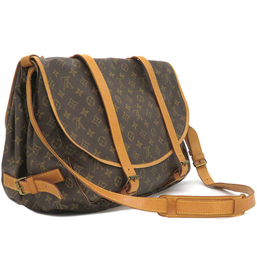 ルイヴィトン LOUIS VUITTON ソミュール 43 M42252 モノグラム モノグラムキャンバス ショルダーバッグ ゴールド金具 茶