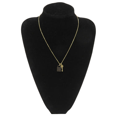 エルメス HERMES アミュレット パドロック GM ブラウン×ゴールド GP バッファローホーン ネックレス ゴールド金具 パドロックモチーフ 鍵モチーフ