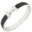 エルメス HERMES クリックHH PM ブラックXシルバー メタル エナメル ブレスレット シルバー金具 Hブレス