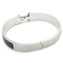 エルメス HERMES クリックHH PM ブラックXシルバー メタル エナメル ブレスレット シルバー金具 Hブレス