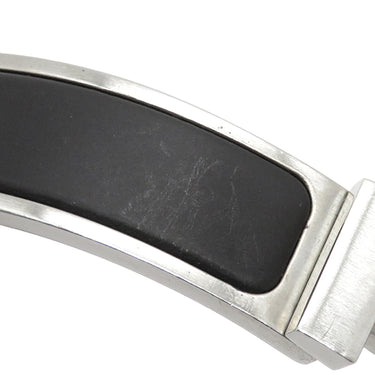 エルメス HERMES クリックHH PM ブラックXシルバー メタル エナメル ブレスレット シルバー金具 Hブレス