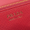 プラダ PRADA カイエ ウォレット 1MH132 FUOCO サフィアーノレザー 長財布 ゴールド金具 赤 SAFFIANO CAHIER