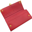 プラダ PRADA カイエ ウォレット 1MH132 FUOCO サフィアーノレザー 長財布 ゴールド金具 赤 SAFFIANO CAHIER