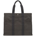 エルメス HERMES エールライントート GM  グレー キャンバス トートバッグ シルバー金具 鍵・カデナ欠品