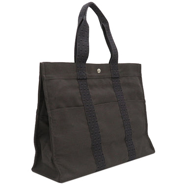 エルメス HERMES エールライントート GM  グレー キャンバス トートバッグ シルバー金具 鍵・カデナ欠品