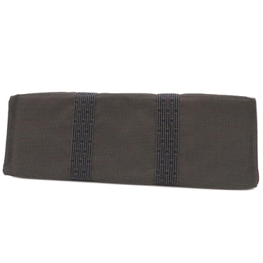 エルメス HERMES エールライントート GM  グレー キャンバス トートバッグ シルバー金具 鍵・カデナ欠品