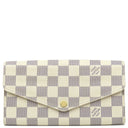ルイヴィトン LOUIS VUITTON ポルトフォイユ サラ N63208 ダミエアズール ダミエアズールキャンバス 長財布 ゴールド金具 白 二つ折り