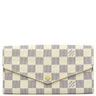 ルイヴィトン LOUIS VUITTON ポルトフォイユ サラ N63208 ダミエアズール ダミエアズールキャンバス 長財布 ゴールド金具 白 二つ折り