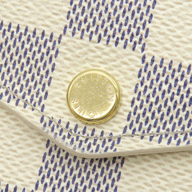 ルイヴィトン LOUIS VUITTON ポルトフォイユ サラ N63208 ダミエアズール ダミエアズールキャンバス 長財布 ゴールド金具 白 二つ折り