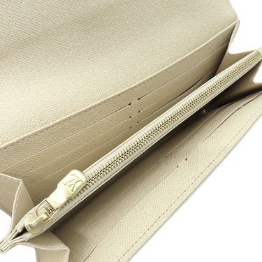 ルイヴィトン LOUIS VUITTON ポルトフォイユ サラ N63208 ダミエアズール ダミエアズールキャンバス 長財布 ゴールド金具 白 二つ折り