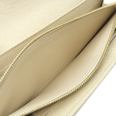 ルイヴィトン LOUIS VUITTON ポルトフォイユ サラ N63208 ダミエアズール ダミエアズールキャンバス 長財布 ゴールド金具 白 二つ折り