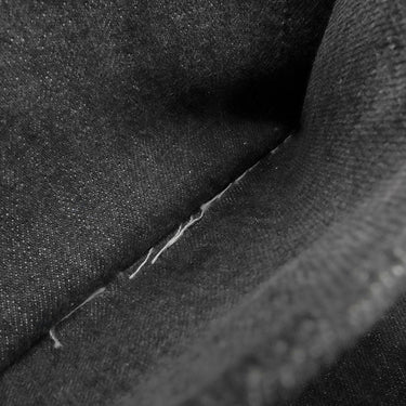 プラダ PRADA カナパ ミニ トートバッグ B2439G ブラック デニム 2WAYバッグ ゴールド金具 黒 三角ロゴプレート ハンドバッグ ショルダー