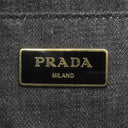 プラダ PRADA カナパ ミニ トートバッグ B2439G ブラック デニム 2WAYバッグ ゴールド金具 黒 三角ロゴプレート ハンドバッグ ショルダー