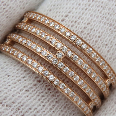 エルメス HERMES アリアンヌ GM パヴェダイヤ H119697B ローズゴールド K18PG ダイヤモンド #55(JP15) リング 指輪 ピンクゴールド 273石 15号