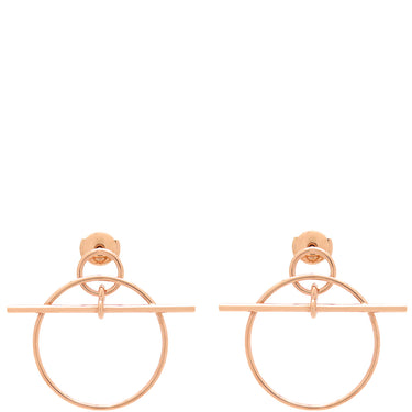 エルメス HERMES エシャペ PM H105117B 00 ローズゴールド K18PG ピアス ピンクゴールド