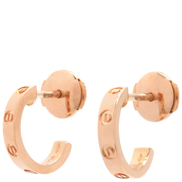 カルティエ Cartier ラブ LOVE フープピアス SM ミニラブ B8029000 ピンクゴールド K18PG ピアス 750 PG