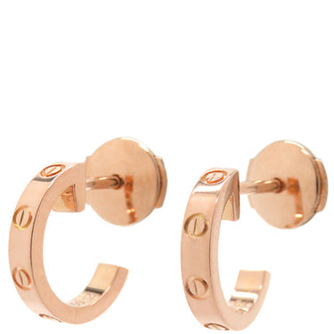 カルティエ Cartier ラブ LOVE フープピアス SM ミニラブ B8029000 ピンクゴールド K18PG ピアス 750 PG