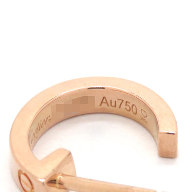 カルティエ Cartier ラブ LOVE フープピアス SM ミニラブ B8029000 ピンクゴールド K18PG ピアス 750 PG
