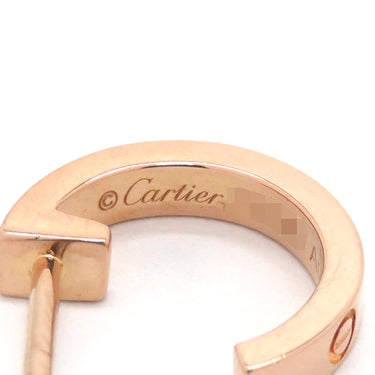 カルティエ Cartier ラブ LOVE フープピアス SM ミニラブ B8029000 ピンクゴールド K18PG ピアス 750 PG