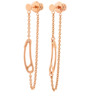 エルメス HERMES シェーヌダンクル ミニ パンク H217531B 00 ローズゴールド K18PG ピアス ピンクゴールド 750 18K