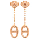 エルメス HERMES ファランドール PM ローズゴールド K18PG ピアス ピンクゴールド ドロップピアス シェーヌダンクル 750 18K