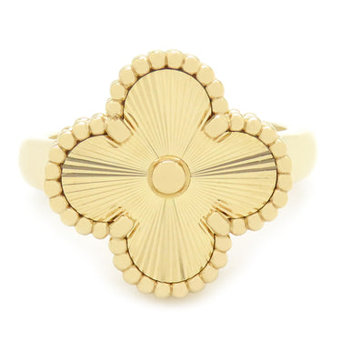 ヴァンクリーフアーペル Van Cleef & Arpels ヴィンテージ アルハンブラ ギヨシェ VCARP6I300 イエローゴールド K18YG #49(JP9) リング 指輪 Au750 18金 9号