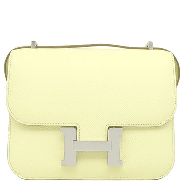 エルメス HERMES コンスタンス3 ミニ ミロワール ジョーヌミルトン ヴォーエプソン ショルダーバッグ シルバー金具 新品 未使用 黄色 新刻印