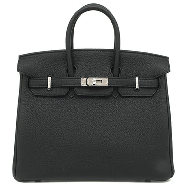 エルメス HERMES バーキン25 ブラック トゴ ハンドバッグ シルバー金具 新品 未使用 黒 新刻印