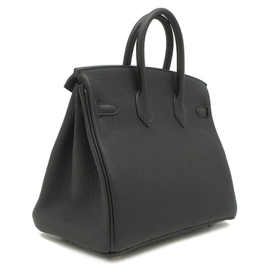 エルメス HERMES バーキン25 ブラック トゴ ハンドバッグ シルバー金具 新品 未使用 黒 新刻印
